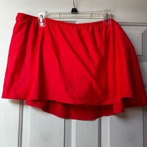 Sunset Escape Red Athletic bathing suit bottoms with Built-In Shorts